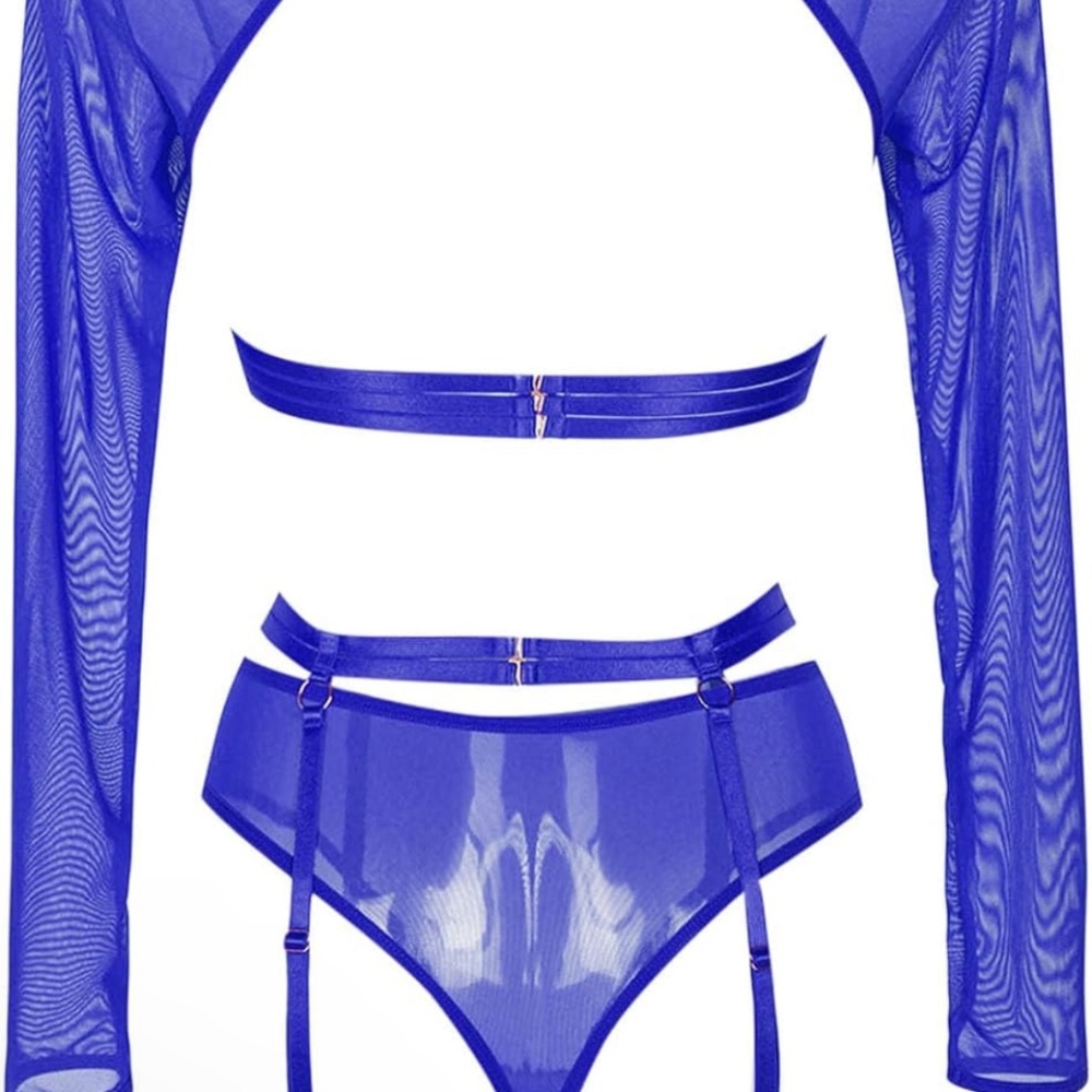 Blue Lingerie Set - Picture 5 of 6
